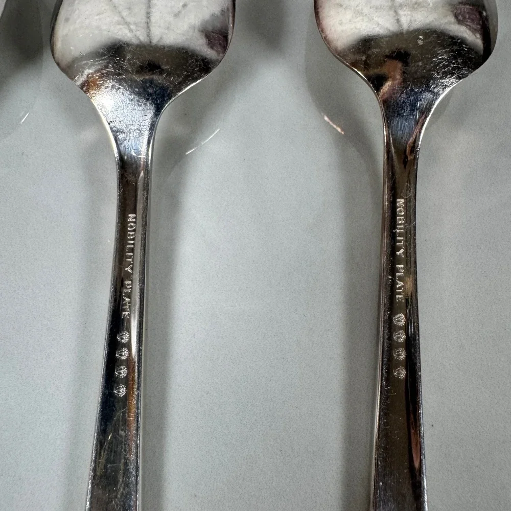Set of 4 Oneida Nobility‎ Plate Silver Plated Teaspoons Caprice Floral Lot 4